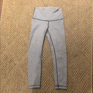 Grey and white Harringbone Lululemon leggings 2